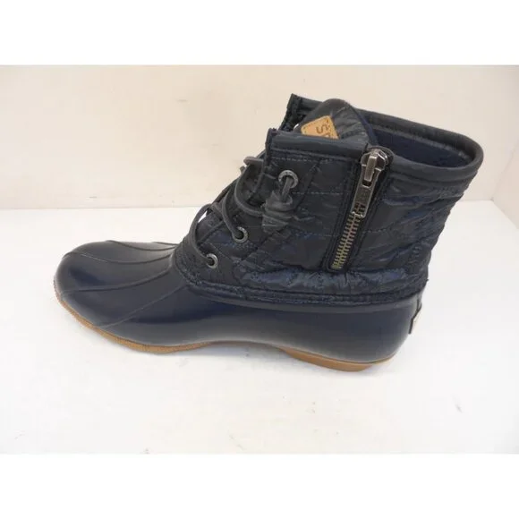 Sperry Women's STS82681 Saltwater Nylon Quilt Rain Boot Navy Size 8M - Picture 6 of 9